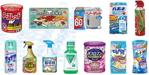 アース製薬の製品群