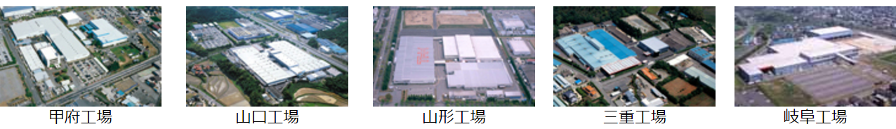 全国6拠点の工場