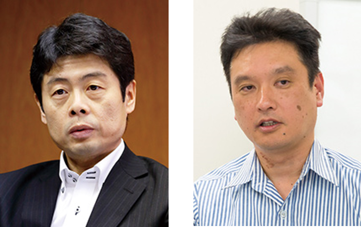 IT部 部長
金子政志氏、ＢＡ事業部　生産　タイ工場準備室　副部長　斉藤吉彦氏（タイ現地法人駐在）