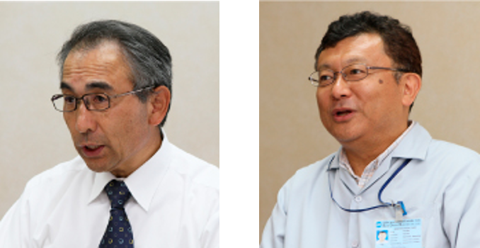 (左)Managing Director 小平 幸彦氏 (右)Director and Factory Manager 小椋 肇 氏