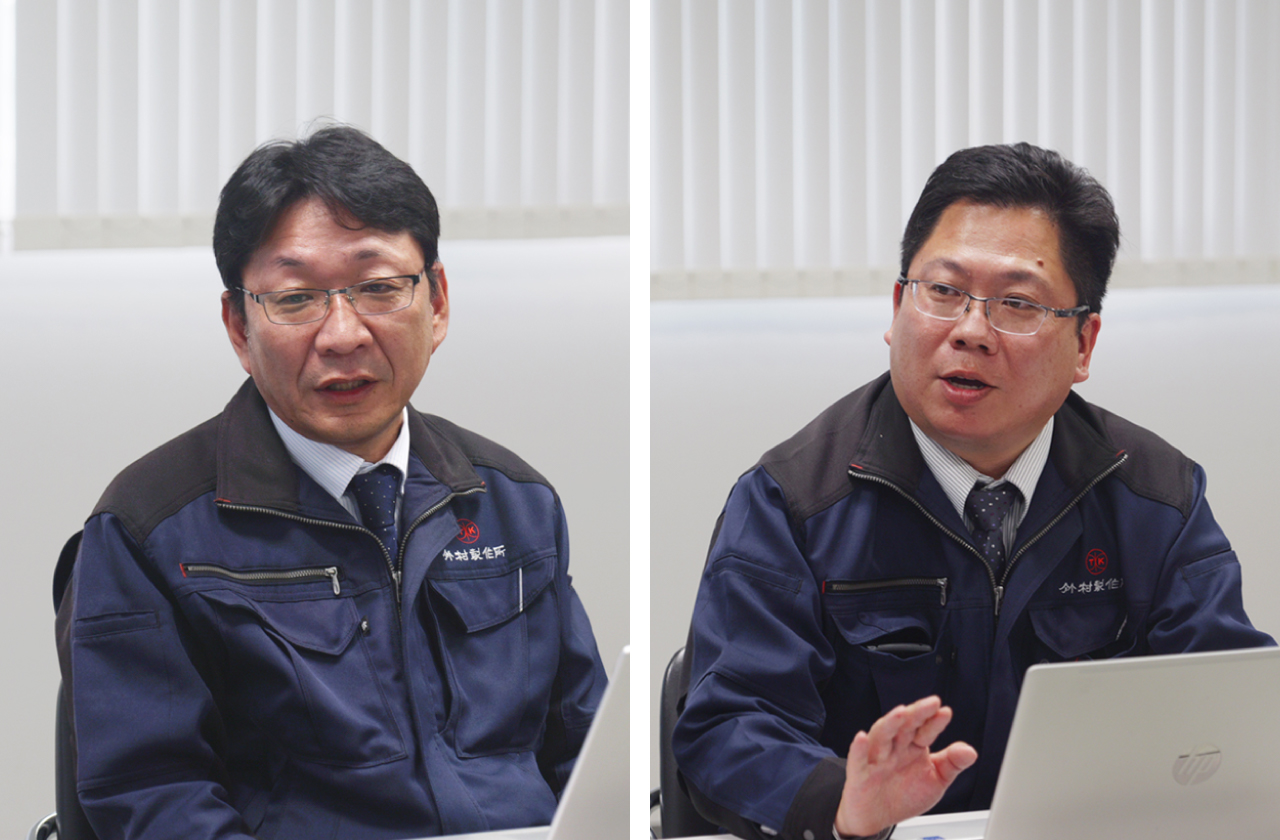 株式会社竹村製作所 （左）営業部 関東中部ブロック長 大島 伸介 氏 （右）営業部 特販課 課長 竹下 聖 氏