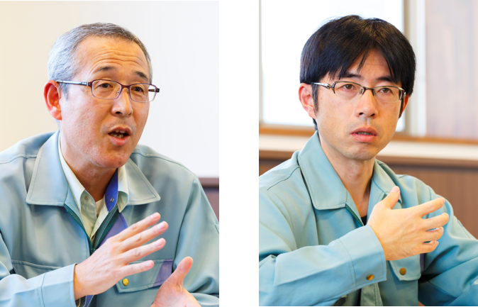 (左)顧問 神山 輝夫 氏 (右)情報システム部 情報システム課 システム運用係 係長 柳澤 洋 氏